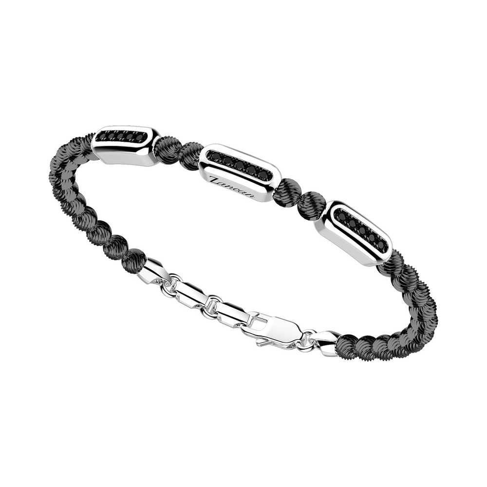 Silver Bracelet with Black Spinels - Insignia - Glamour Diamond